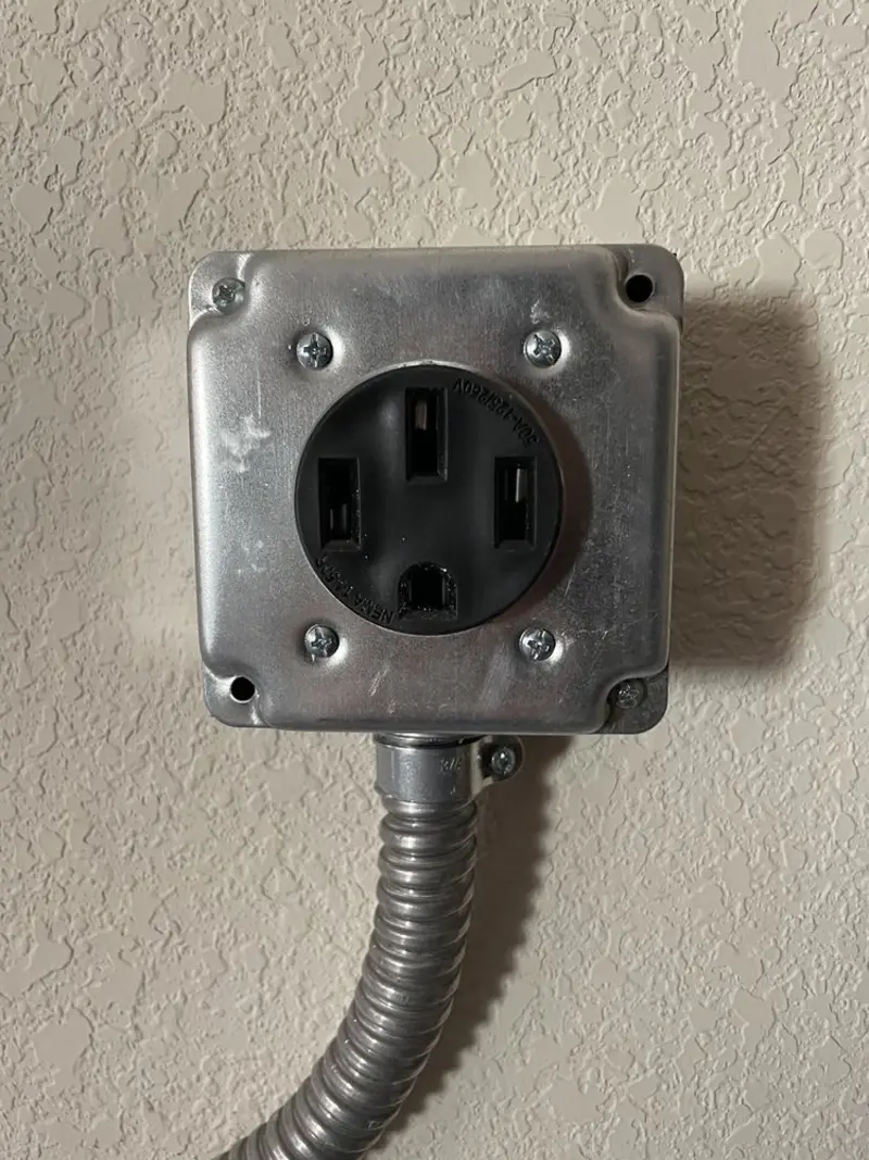 NEMA 14-50 outlet installed for Electrical Panel Upgrade in La Presa